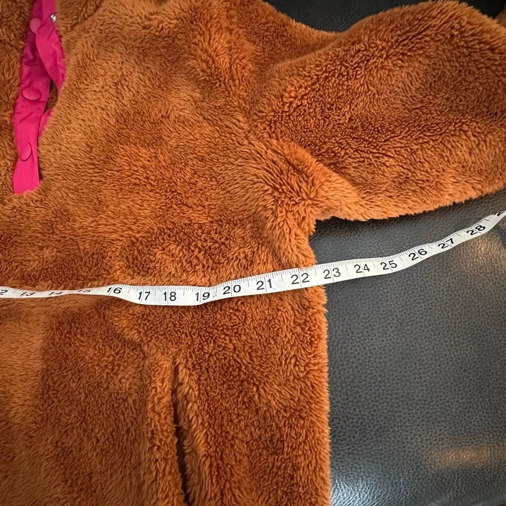 J. Crew Brown Fleece with Pink Trim​​